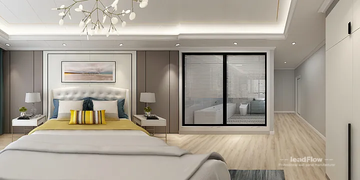 WPC Wall Cladding Apartment Case Study in Hangzhou | Modern Secondary Bedroom in Hangzhou, China - photo 1