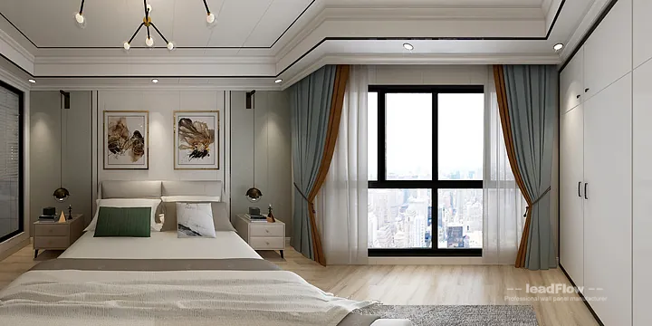 WPC Wall Cladding Apartment Case Study in Hangzhou | Modern Secondary Bedroom in Hangzhou, China - photo 4