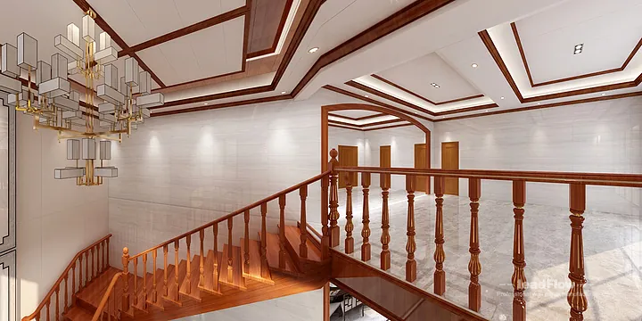 Contemporary WPC Interior Panel Project: Hangzhou Villa Interior in Hangzhou, China - photo 5