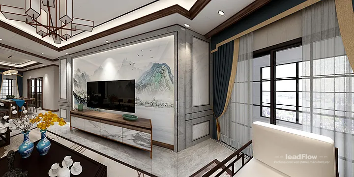 Elegant WPC Interior Panel Project: Hangzhou Apartment Interior in Hangzhou, China