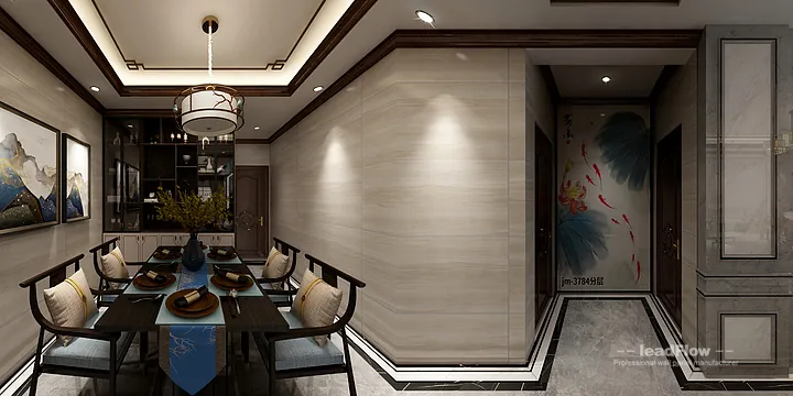 New Chinese Oriental WPC Interior Panel Project: Hangzhou Apartment Interior in Hangzhou, China - photo 2