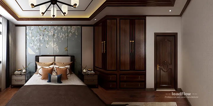 New Chinese Oriental WPC Interior Panel Project: Hangzhou Apartment Interior in Hangzhou, China - photo 4
