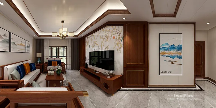 WPC Wall Cladding Project: Hangzhou Apartment with Living-Dining Room in Hangzhou, China - photo 1