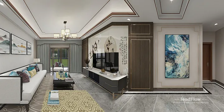 WPC Wall Cladding Project: Hangzhou Apartment with Living-Dining Room in Hangzhou, China - photo 2