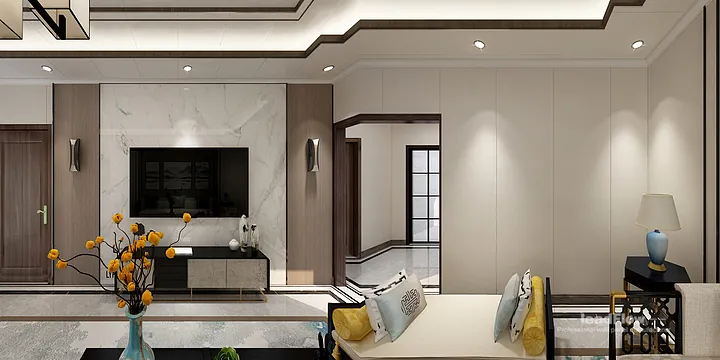 Hangzhou Apartment Renovation with WPC Cladding | Living Room Idea in Hangzhou, China - photo 11