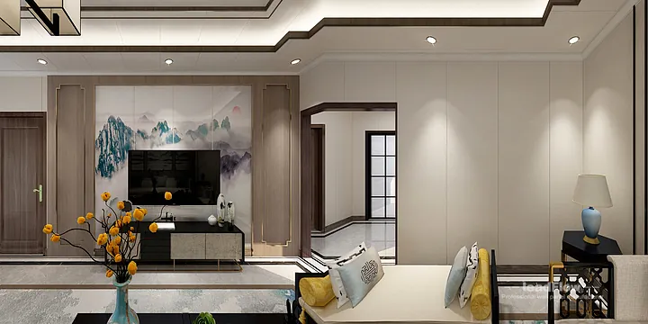 Hangzhou Apartment Renovation with WPC Cladding | Living Room Idea in Hangzhou, China - photo 14
