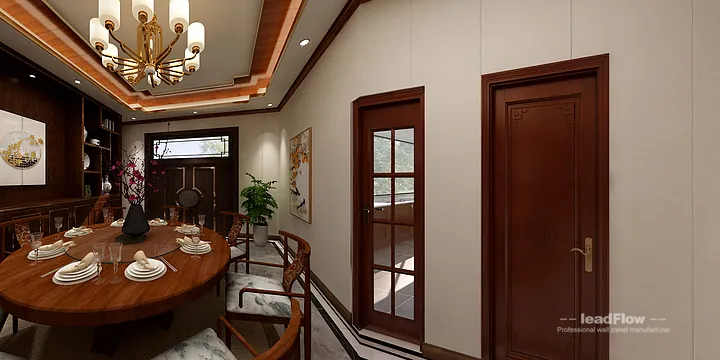 WPC Wall Cladding Apartment Design in Hangzhou | New Chinese Oriental Interior in Hangzhou, China - photo 4