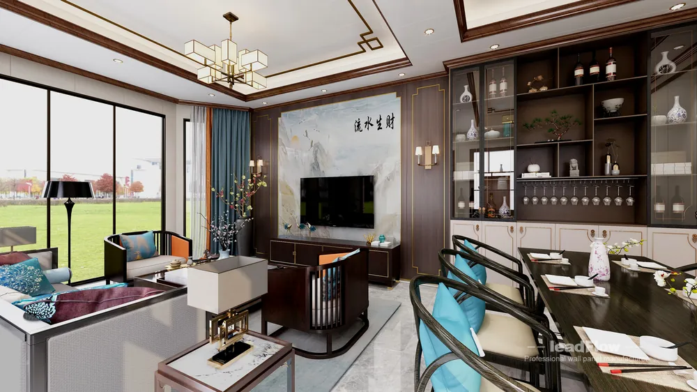 Premium WPC Cladding for Hangzhou Apartment &mdash; New Chinese Oriental Finish in Hangzhou, China - photo 4