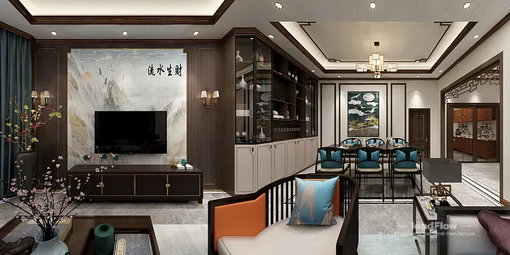 Premium WPC Cladding for Hangzhou Apartment &mdash; New Chinese Oriental Finish in Hangzhou, China - photo 6