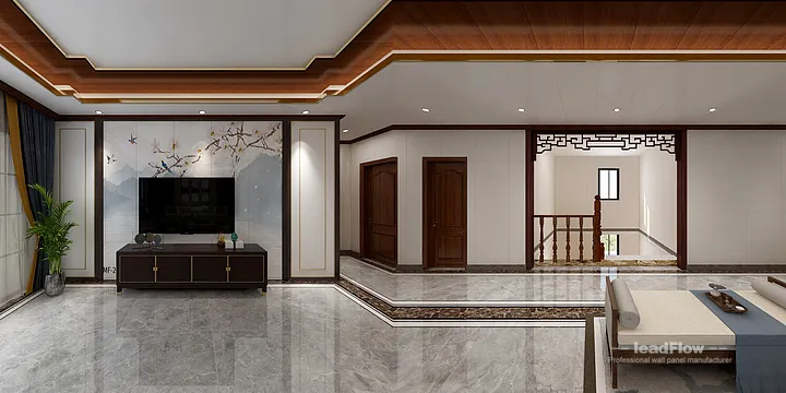 Hangzhou Villa Makeover with WPC Wall Panel | New Chinese Oriental Wood Grain in Hangzhou, China - photo 10