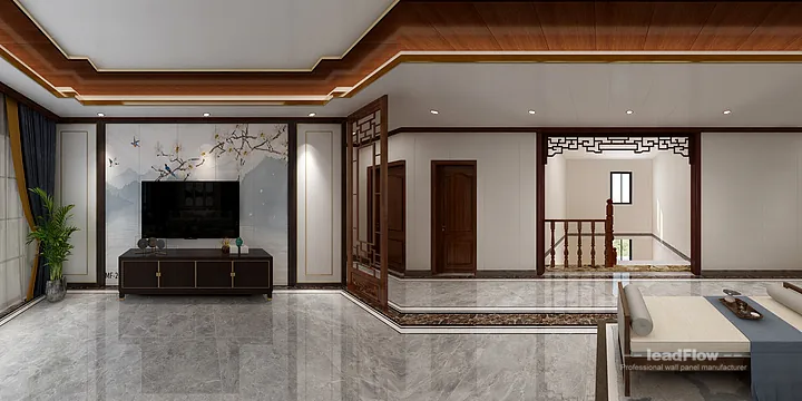 Hangzhou Villa Makeover with WPC Wall Panel | New Chinese Oriental Wood Grain in Hangzhou, China - photo 13