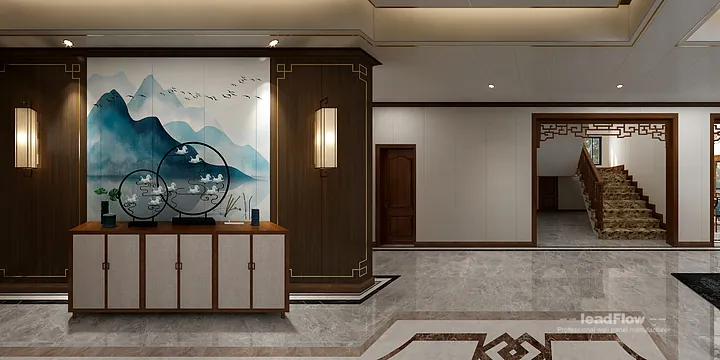 Hangzhou Villa Makeover with WPC Wall Panel | New Chinese Oriental Wood Grain in Hangzhou, China - photo 4