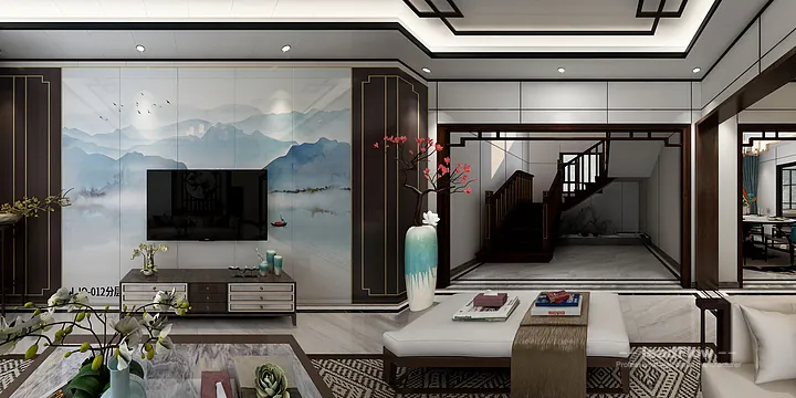 Nanchang Villa with WPC Cladding &mdash; Dining Room Feature in Donghu District, Nanchang, China - photo 10