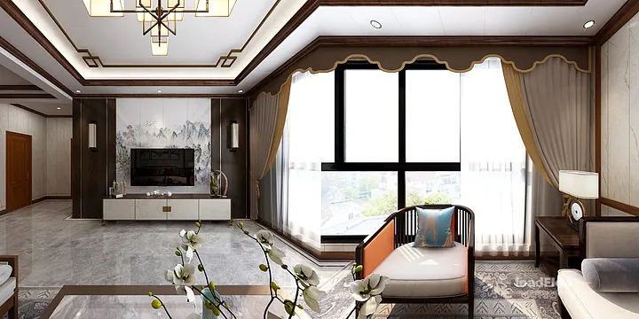 Zheng's Hangzhou Villa with WPC Wall Panel &mdash; New Chinese Oriental in Hangzhou, China