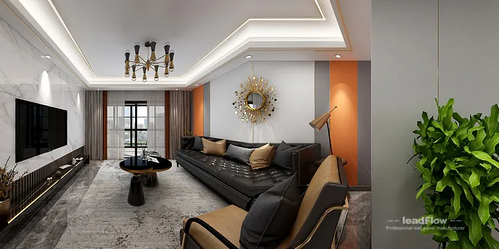 Hangzhou Apartment with WPC Interior Panel &mdash; Modern in Hangzhou, China