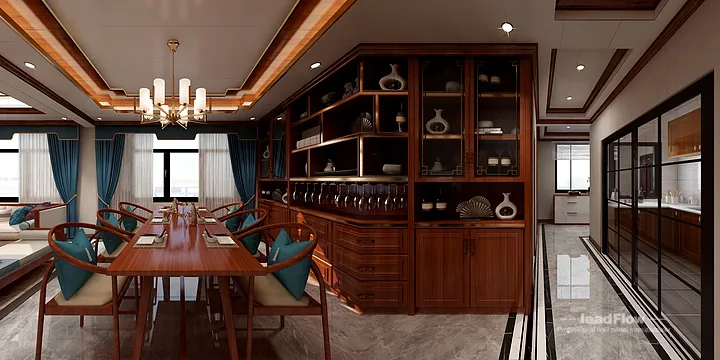 WPC Wall Cladding Project: Hangzhou Apartment with Living-Dining Room in Hangzhou, China - photo 4