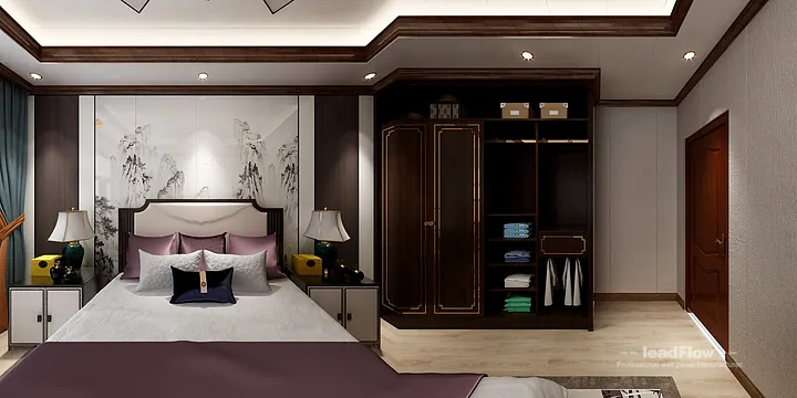 Custom WPC Wall Panel for Hangzhou Interior Project | Chinese Oriental Layout in Hangzhou, China - photo 3