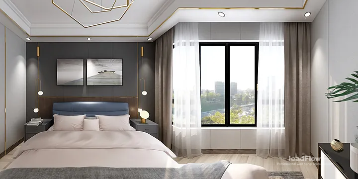 Hangzhou Apartment with WPC Cladding &mdash; Secondary Bedroom Feature in Hangzhou, China - photo 1