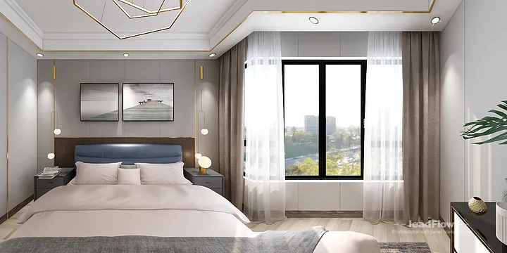 Hangzhou Apartment with WPC Cladding &mdash; Secondary Bedroom Feature in Hangzhou, China - photo 13